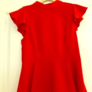 Rachel Zoe red peplum top